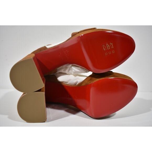 Christian Louboutin Movida Sandal 130 Foxy Brown Suede Platform Heel Pump 42 - Picture 11 of 11